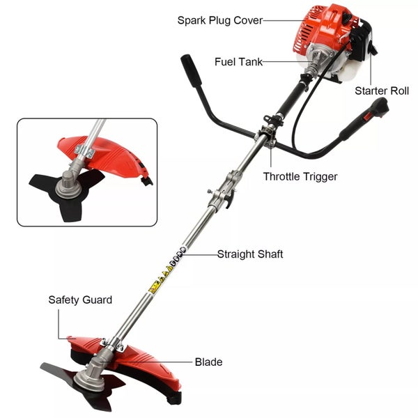 62cc High-Powered Professional grade Big Engine Petrol Brush Cutter Weed Eater Carousel 6