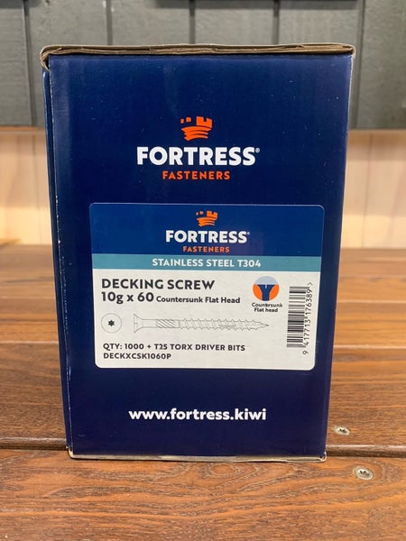 Fortress 304 CSK Torx Deck Screw 10gx60mm (x1000) Carousel 1