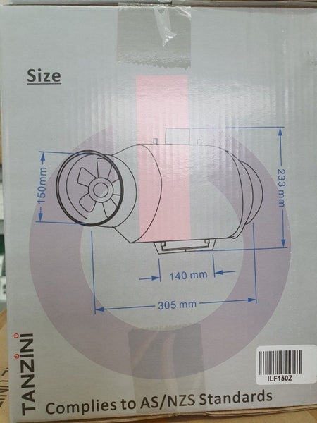 TANZINI 150MM TWO SPEED INLINE FAN Carousel 2