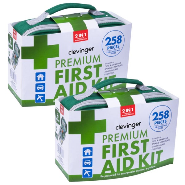 2x 258pcs Premium First Aid Kit Medical Travel Set Emergency Family Safety Carousel 1