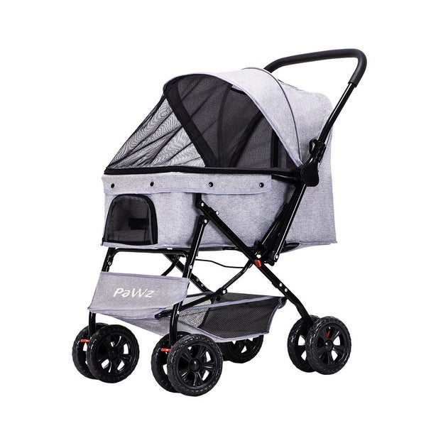 Pawz Pet Stroller Pram Dog Carrier Trailer Strollers 4 Wheels Foldable Large Carousel 1