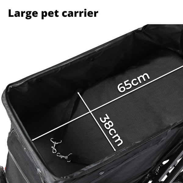 Pawz Pet Stroller Pram Dog Carrier Foldable Trailer Strollers 4 Wheels Large Carousel 10