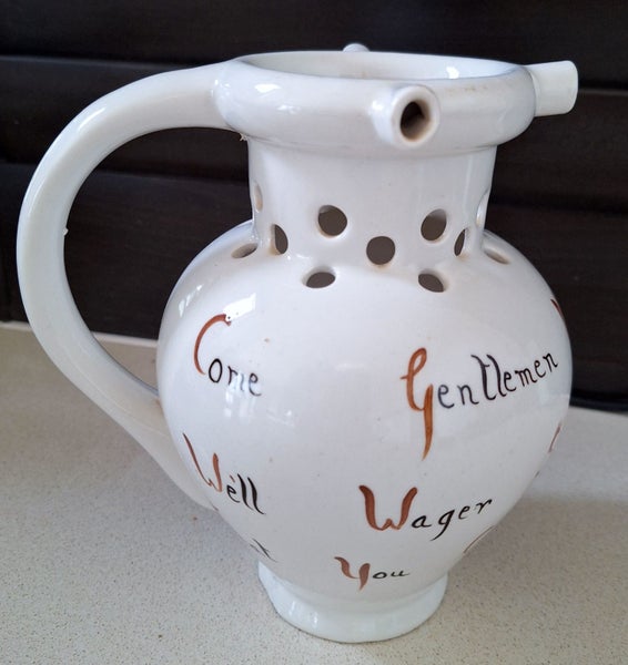 1920's? Puzzle Jug - Alcoholic dribbling hilarity -Xmas gift for Man Cave / Bar Carousel 1