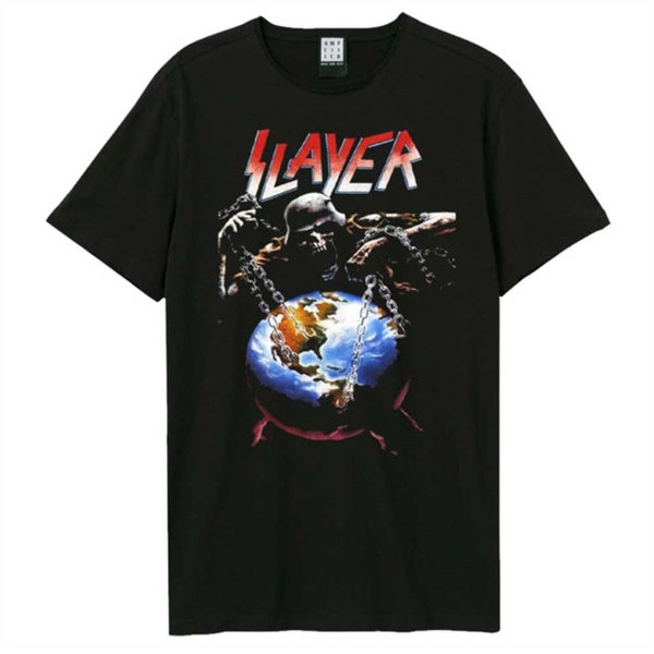 Slayer T Shirt World Band Logo new Official Amplified Unisex Black Carousel 1