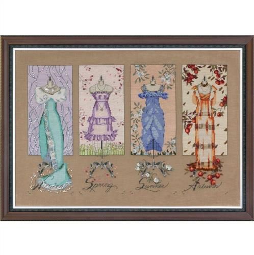 Mirabilia Cross Stitch Pattern - with Bead Kit: Dressmakers Daughter Carousel 1