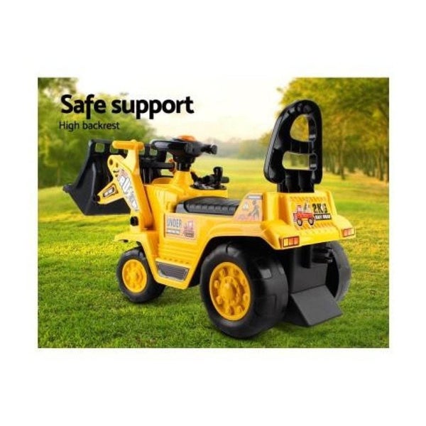 Keezi Kids Ride on Bulldozer - Yellow Carousel 6