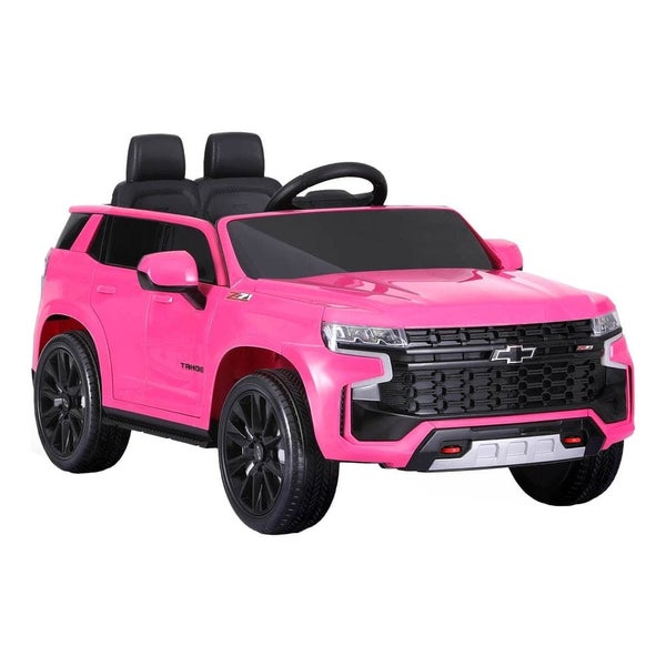 Kids Ride On Car Licensed Chevrolet Tahoe Electric Toys Horn Remote 12v Pink Carousel 1
