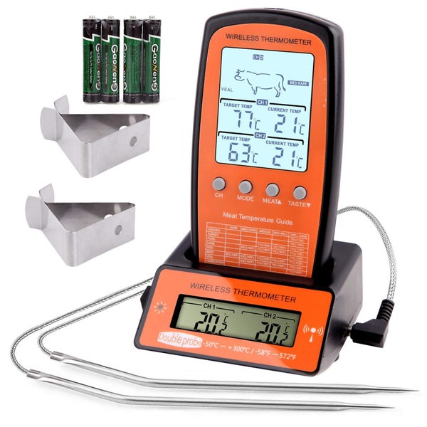 BBQ Thermometer Temperature Gauge - Dual Probe Carousel 1
