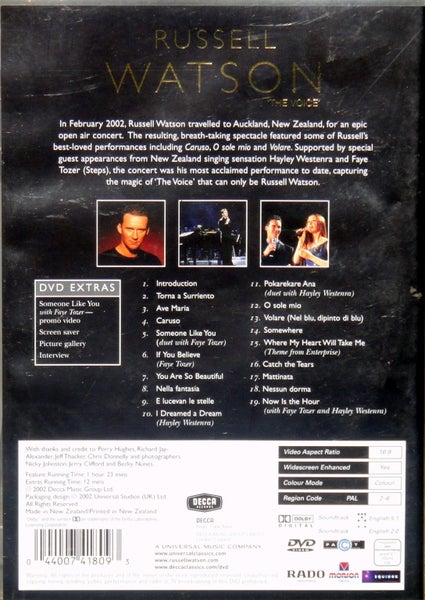 Russell Watson - The Voice DVD Carousel 2