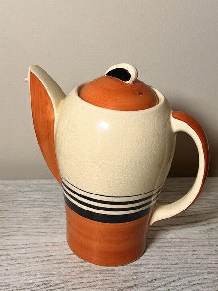 Vintage Susie Cooper 1930s Art Deco Kestrel Tango Orange 15 Piece Coffee/Tea Set Carousel 2