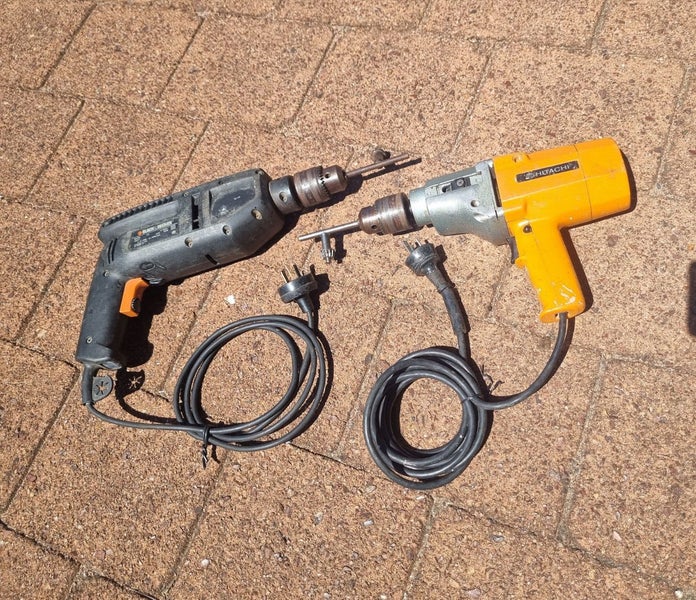 2 x Corded Electric Drills - Hitachi and Black and Decker Carousel 2