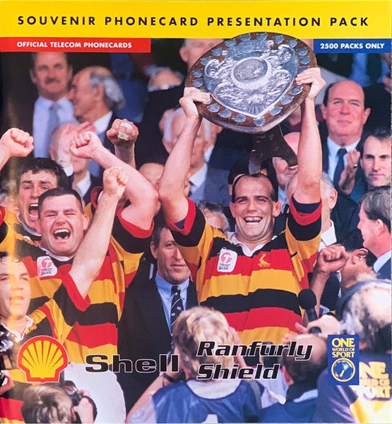 1994 Shell Ranfurly Shield Souvenir Presentation Pack + set of 8 used cards Carousel 1