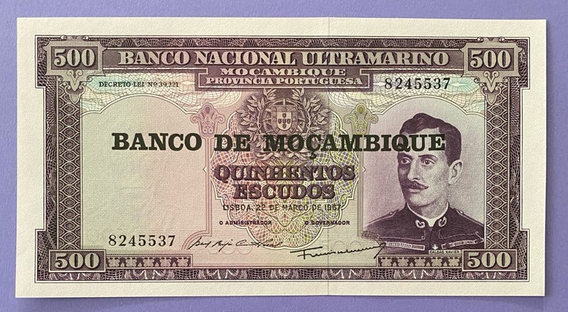 Mozambique 500 Escudos Note - UNC Carousel 1