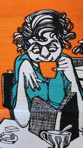 ~" HERS Vintage Linen Tea Towel "~ Carousel 2