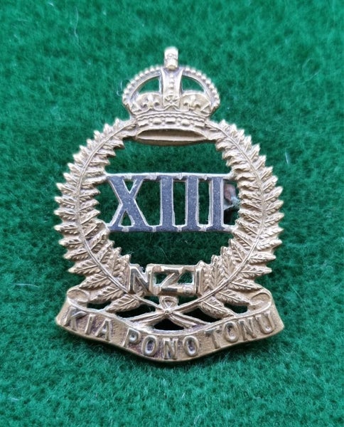 13th North Canterbury and Westland Regiment Cap Badge. Carousel 1