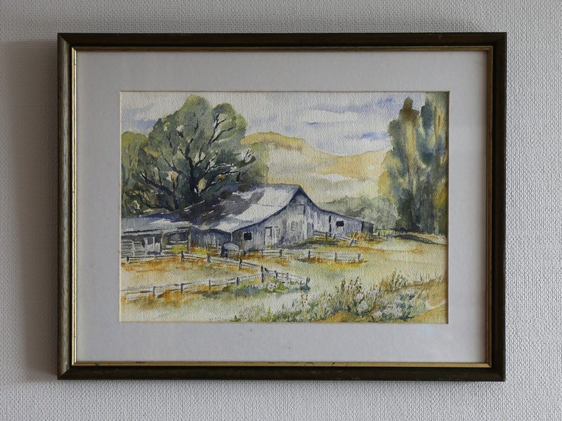 Watercolour - Rustic Rural Barn/ Shearing Shed by Agnes Kolver Carousel 2