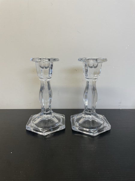Vintage Pair of Crystal Candle Holder/ Candlesticks Carousel 1