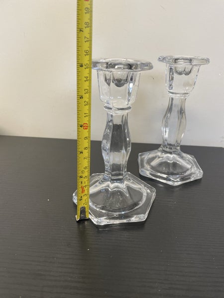 Vintage Pair of Crystal Candle Holder/ Candlesticks Carousel 6
