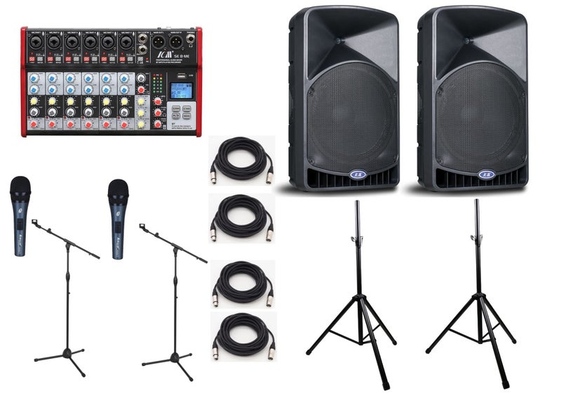 15" Power Speaker PA System Package (11) Carousel 1