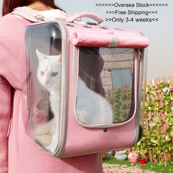 Pet Cat Carrier Backpack Breathable Travel Outdoor Shoulder Cat Bag-06040 Carousel 1