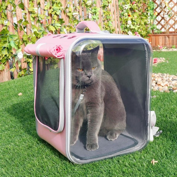 Pet Cat Carrier Backpack Breathable Travel Outdoor Shoulder Cat Bag-06040 Carousel 14