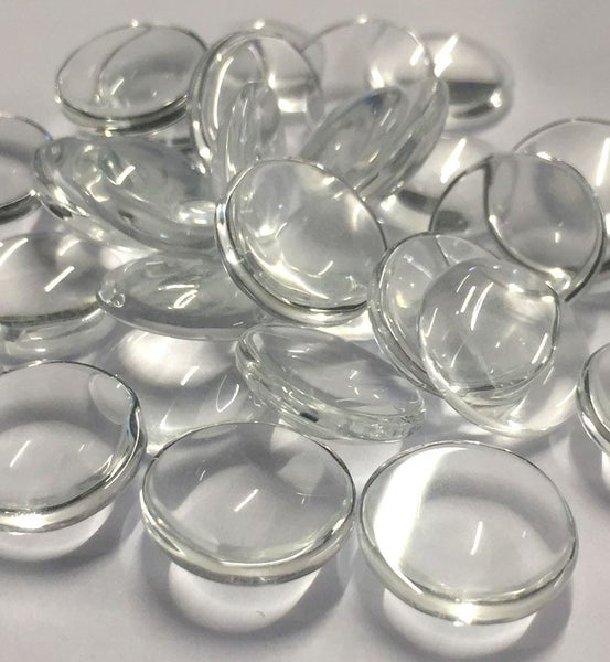*NEW* Translucent Glass Round- Cabochons 15mm628647293735691117