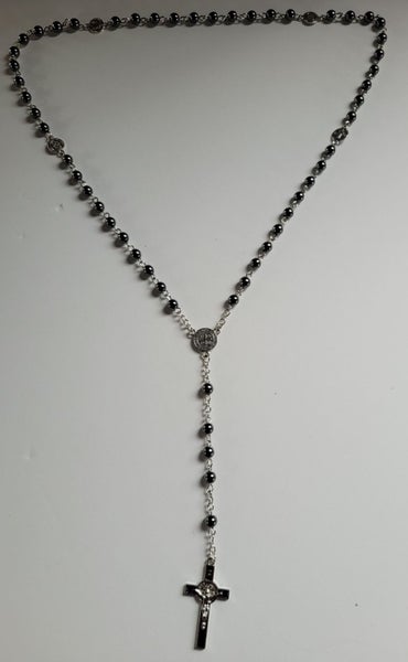 Rosary Beads Black Metal Mens Carousel 1