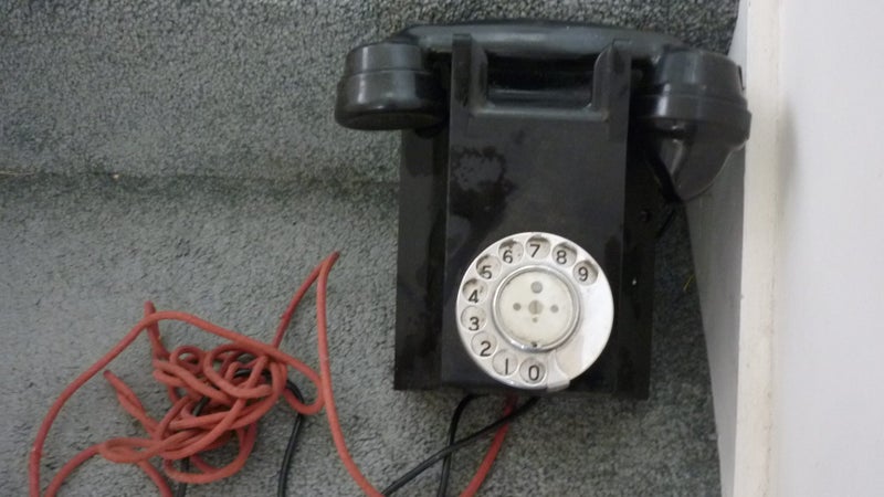 OLD BLACK DIAL WALL PHONE Carousel 1