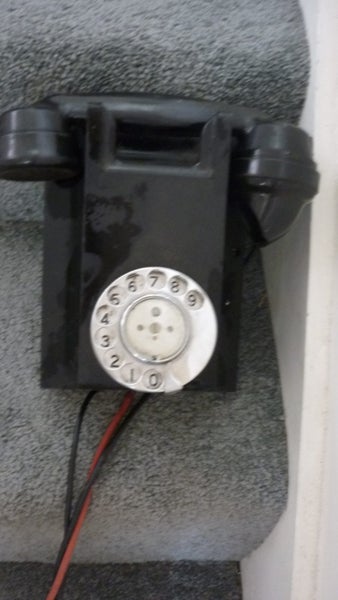 OLD BLACK DIAL WALL PHONE Carousel 2