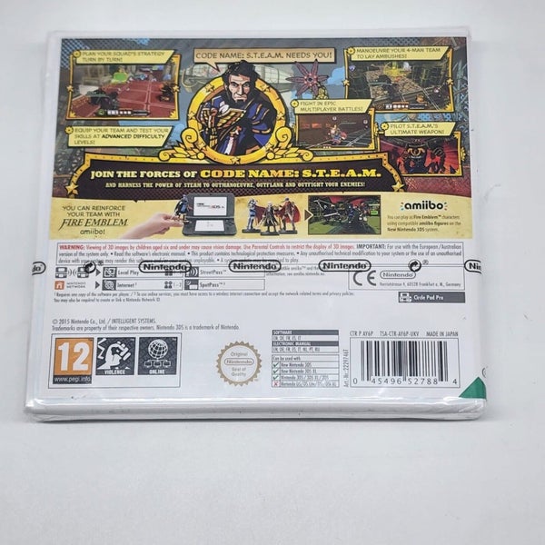 Code Name Steam S.t.e.a.m Nintendo 3DS Game PAL Brand New SEALED Carousel 2