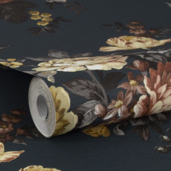 Wallpaper. Bouquet - Blue. 2 roll bundle Carousel 1