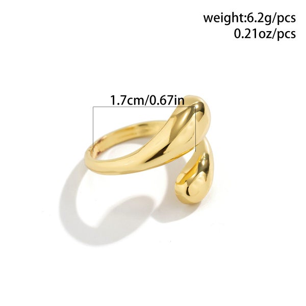 Elegant Gold Wrap Ring – Adjustable and Stylish Carousel 2