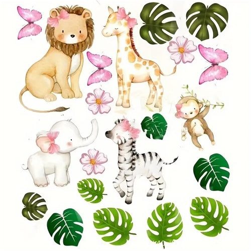 Girls Safari Cake Topper Set. Quality Card Carousel 1