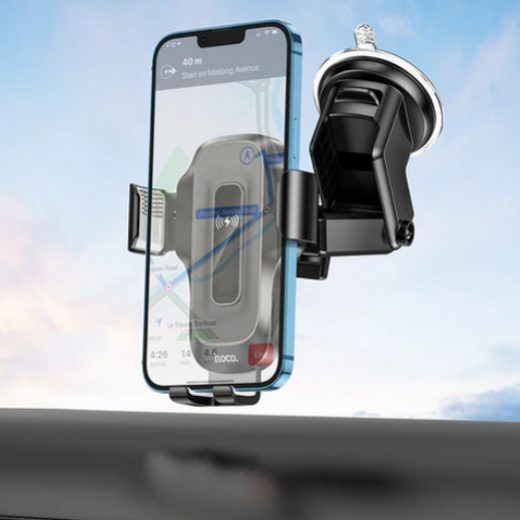 15W Automatic Clamping Wireless Charging Phone Holder for Windshield / Dashboard Carousel 2