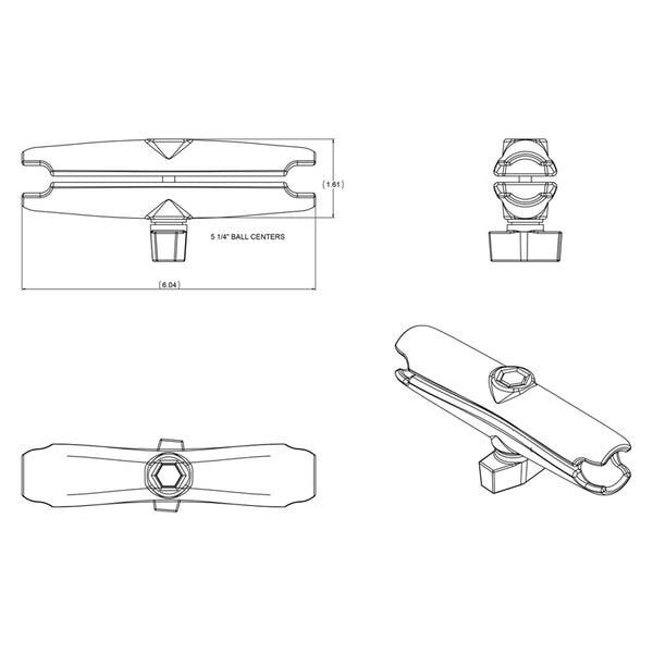 RAM Long Length Double Socket Arm for 1" Ball Bases *AFTERPAY AVAILABLE* Carousel 3