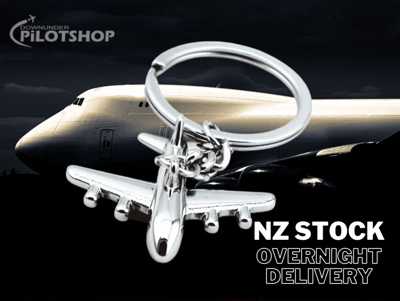 Silver Commercial Plane Keychain Carousel 1
