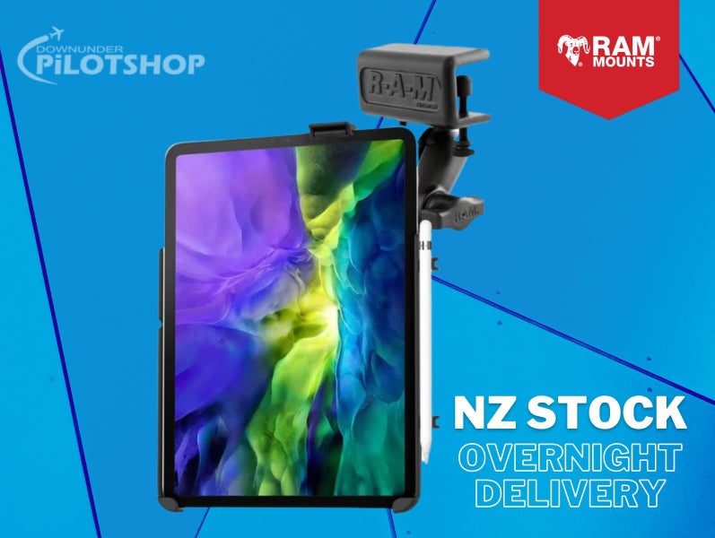 RAM EZ-Roll'r Holder for iPad Pro 11" (1-4) & Air (4-5) with Glare Shield Clamp Carousel 1