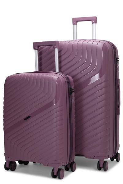 Nomad Journey 56cm & 75cm Hardside Luggage Set Purple Carousel 1