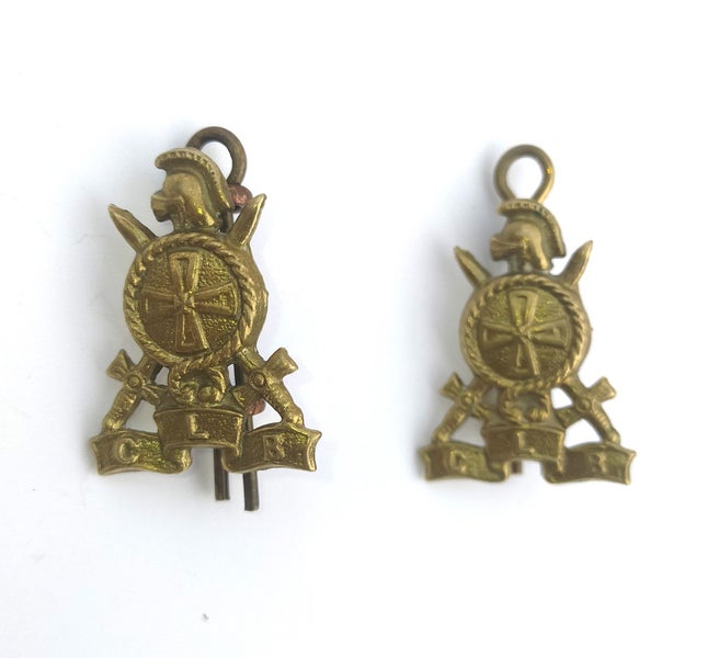2 x Church Lads Brigade Collar Badges Carousel 1