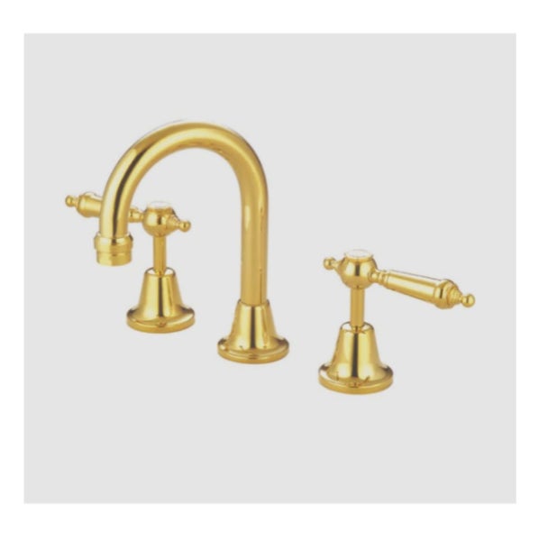 Rosette Double Vanity/2 Matching Mirrors/Gold Tapware62863866004995114