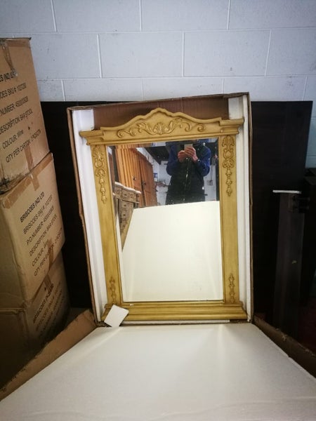 Rosette Double Vanity/2 Matching Mirrors/Gold Tapware62863866004995112
