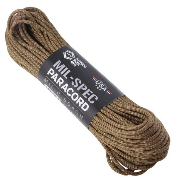 MIL-C5040H Military Spec Paracord 30m/100ft Coyote Carousel 1