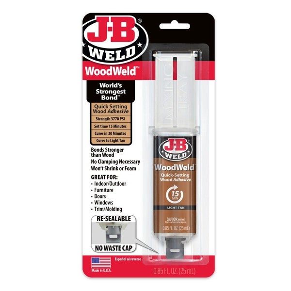 WOODWELD LIGHT TAN QUICK SETTING EPOXY SYRINGE 25ML Carousel 1