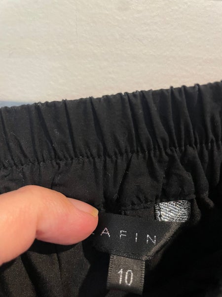 *Designer Clearance* Zafina Size 10 Textured Black A-Line Midi Skirt Carousel 3