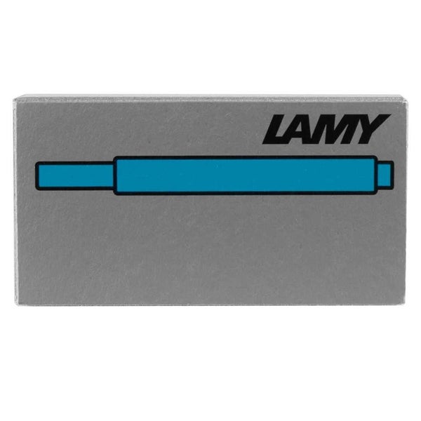 Lamy T10 Ink Cartridge Turquoise Set 5pce Carousel 1