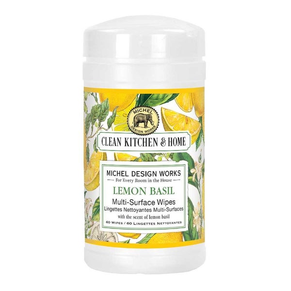 Michel Design Lemon Basil Clean Home Multi Surface Wipes Carousel 1