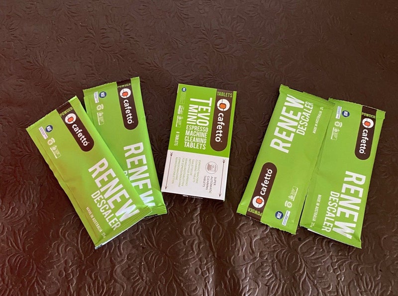 25% OFF Combo Cafetto Renew DESCALER 4X25 g pks Tevo 8tabs 6 Water Resin filters Carousel 2