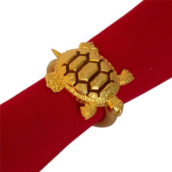 Peter's Turtle Napkin Ring Gold Carousel 1