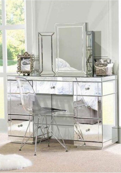 Fatima Mirrored Desk W135cm **35% OFF** Last Floor Display Carousel 2