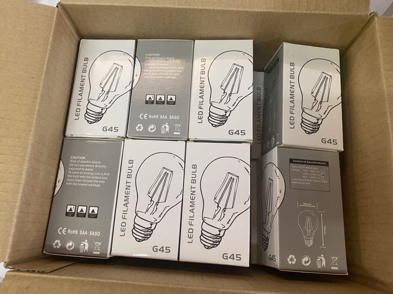 16 LED Light Bulbs 4W G45 Filament E14 MY SALE PRICE $1 each / RP$9.99 each Carousel 2